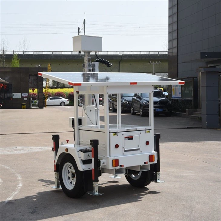 High Definition Surveillance Camera Powered By Solar Trailer